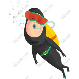 Cartoon Scuba Diver