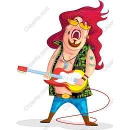 Energetic Rock Musician