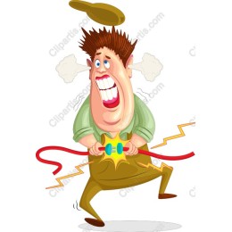 Whimsical Cartoon Electrician