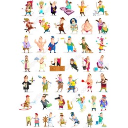 Cartoon Characters Bundle: Humorous Cliparts