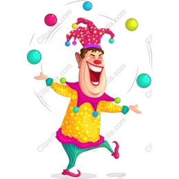 Cheerful Juggling Clown