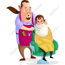 Whimsical Cartoon Barber
