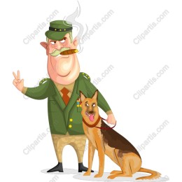 Military Officer and Dog