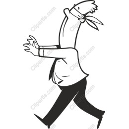 Blindfolded Man in Motion