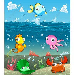 Playful Ocean Friends