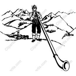Alpine Horn Musician