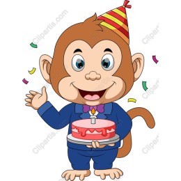 Adorable Birthday Monkey