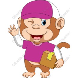 Playful Cartoon Monkey