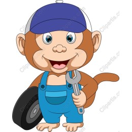 Cheerful Monkey Mechanic