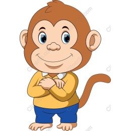 Charming Cartoon Monkey