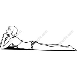 Lying Woman in Bikini