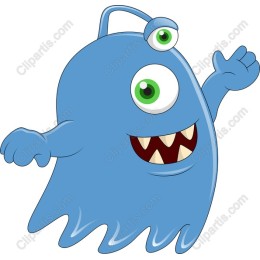 Cheerful Blue Monster