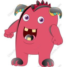 Cheerful Cartoon Monster