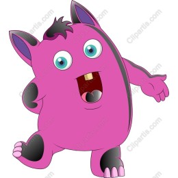 Cheerful Pink Monster