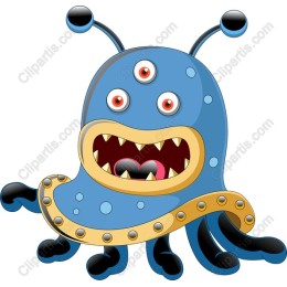 Playful Blue Monster