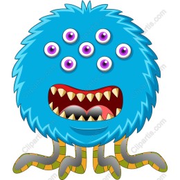 Whimsical Blue Monster