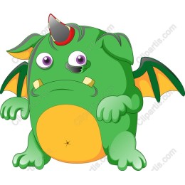 Whimsical Green Monster