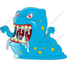 Whimsical Blue Monster
