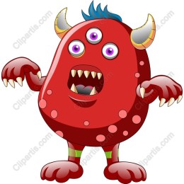 Whimsical Three-Eyed Monster