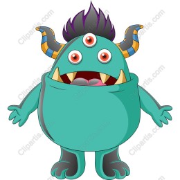 Whimsical Three-Eyed Monster
