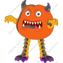 Playful Orange Monster