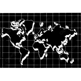Minimalist Black and White World Map