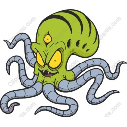 Playful Cartoon Octopus
