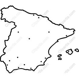 Minimalist Spanish Map Outline
