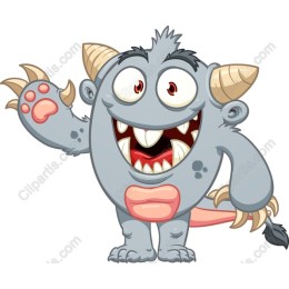 Cheerful Gray Monster