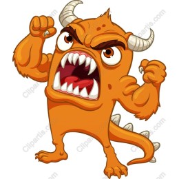 Fierce Orange Monster