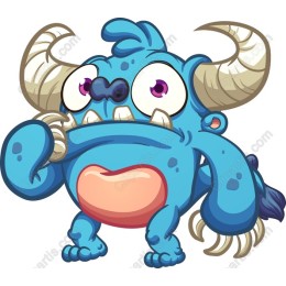 Playful Blue Monster