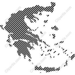 Striped Map Outline