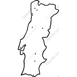 Outline Map of Portugal