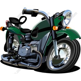 Classic Green Motorcycle