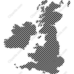 Striped UK Map