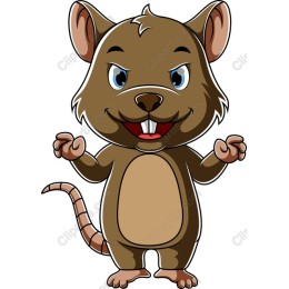Adorable Cartoon Rat