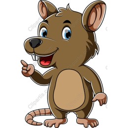 Playful Cartoon Mouse