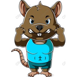 Muscular Cartoon Rodent