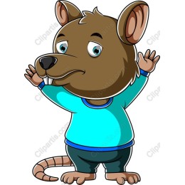 Cheerful Cartoon Mouse