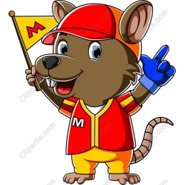 Cheerful Cartoon Mouse
