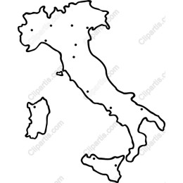 Hand-Drawn Italy Map Outline