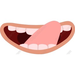 Cheerful Open Mouth