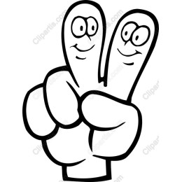 Cheerful Cartoon Peace Sign