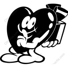 Playful Heart with Gift Box