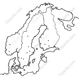 Nordic Map - Line Art