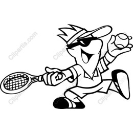 Cartoon Tennis Player