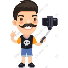 Cheerful Selfie Boy