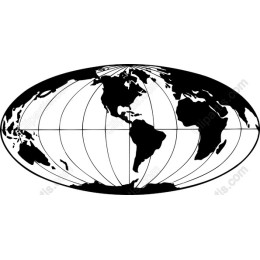 Minimalist Black-and-White World Map