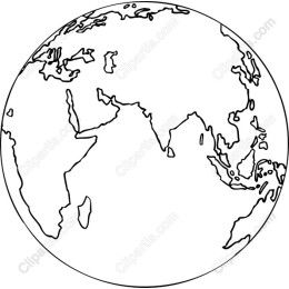 Minimalist Earth Outline for Creative Projects