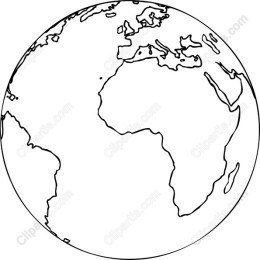 Minimalist Earth Outline